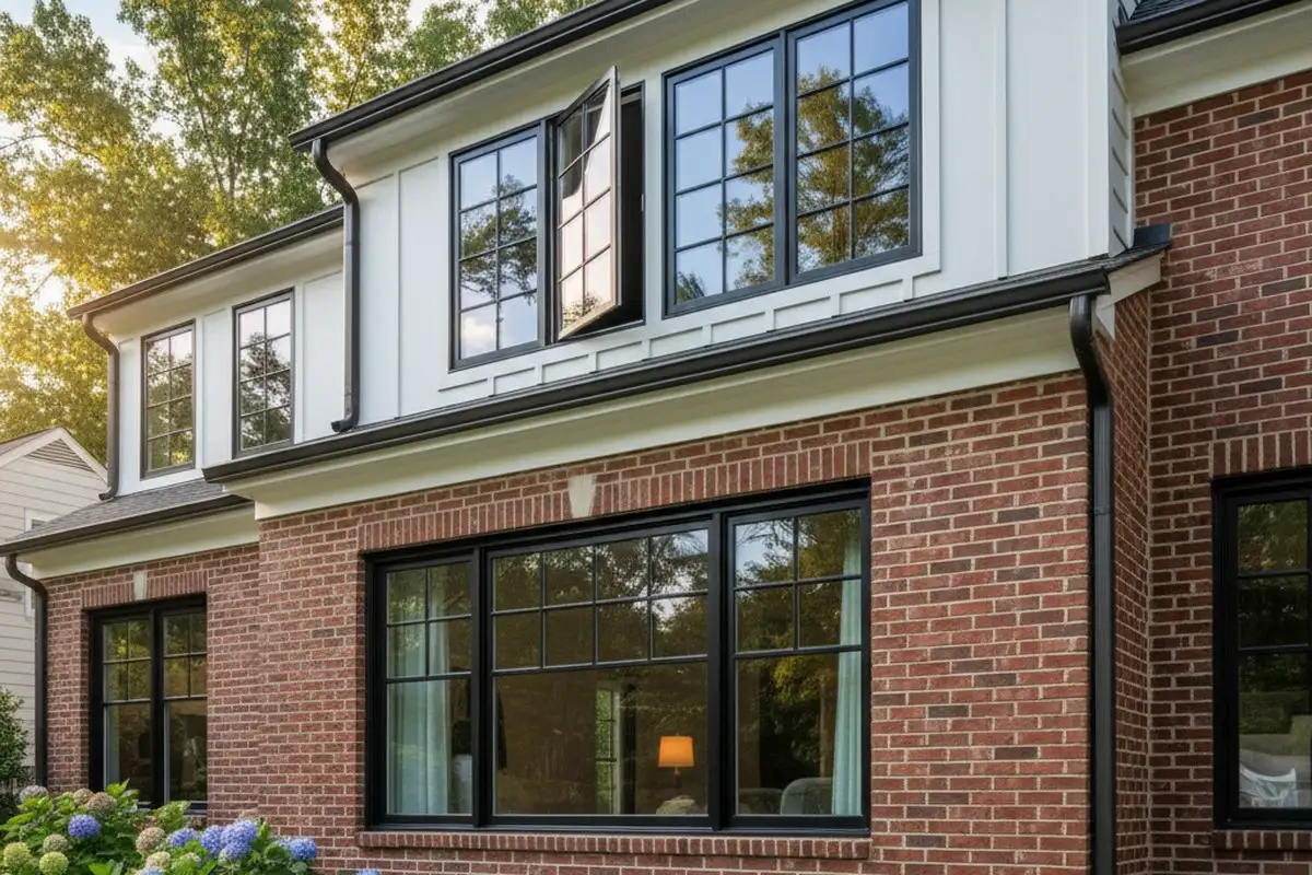 Completed energy-efficient window replacement at Charlotte NC home by Next Level Exteriors