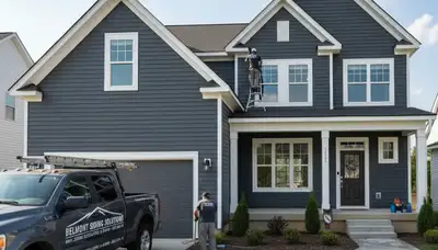 Professional vinyl siding installation on home exterior in Charlotte, NC
