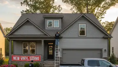 Professional vinyl siding installation on home exterior in Charlotte, NC