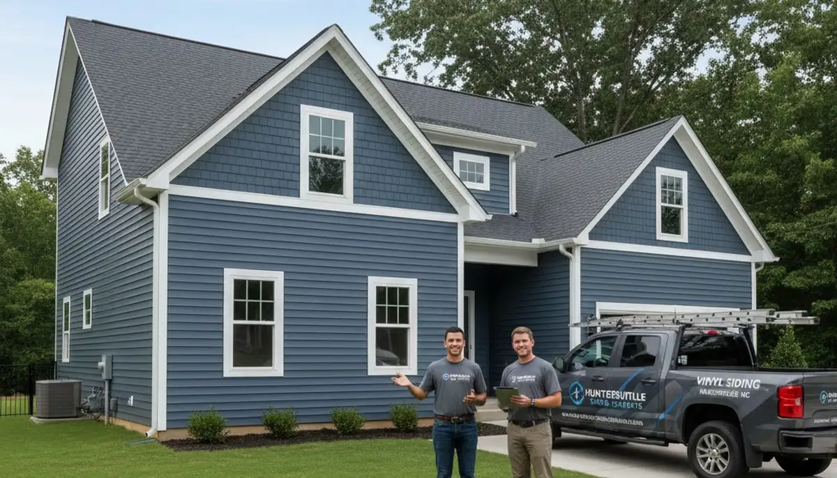 Professional vinyl siding installation on Charlotte NC home exterior
