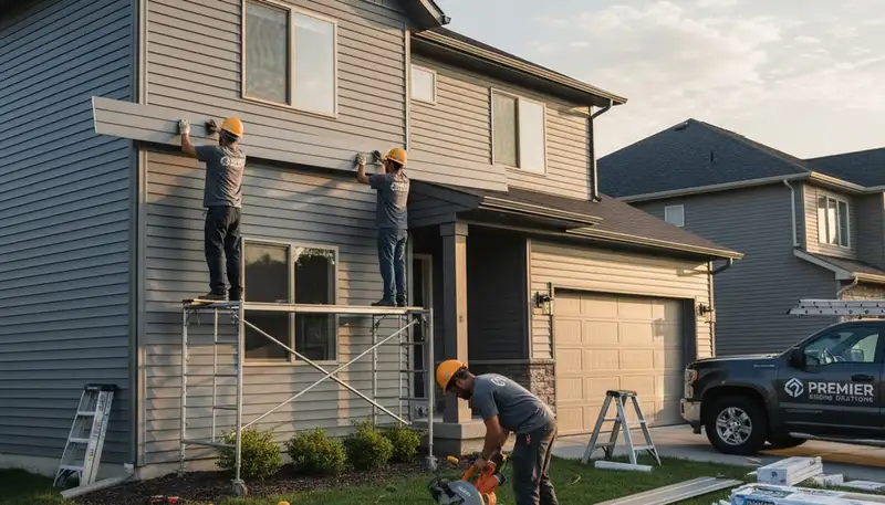 Professional vinyl siding installation on home exterior in Charlotte, NC by Next Level Exteriors
