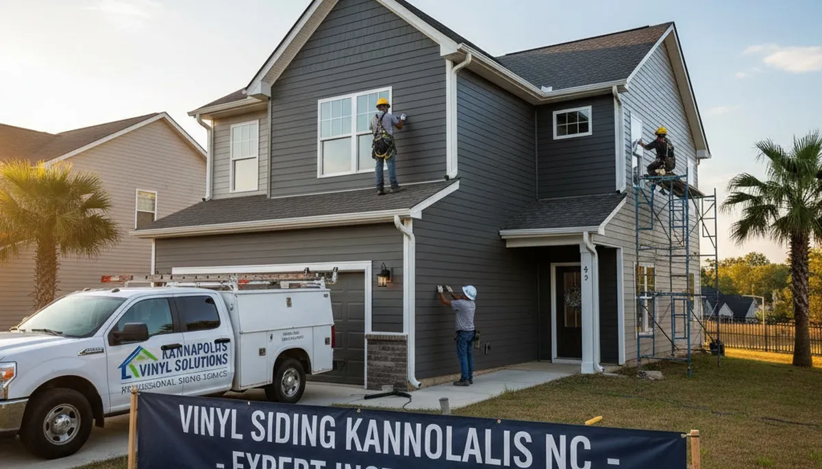 Vinyl siding installation on home exterior by local contractors in Charlotte NC
