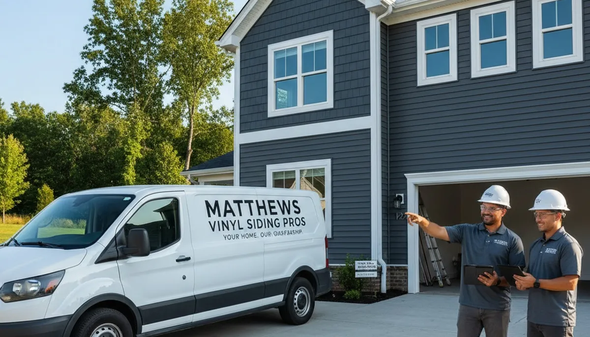 Professional vinyl siding installation on home exterior in Charlotte, NC
