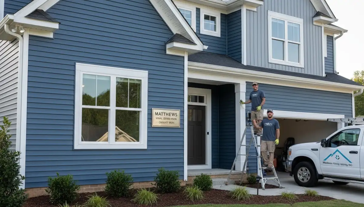 Professional vinyl siding installation on home exterior in Charlotte, NC