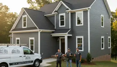 Professional vinyl siding installation on home exterior in Charlotte, NC