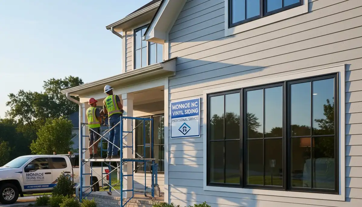 Professional vinyl siding installation on home exterior in Charlotte, NC