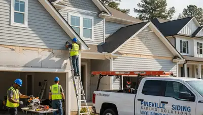 Professional vinyl siding installation on Charlotte NC home exterior