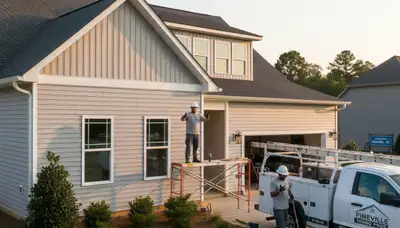 Professional vinyl siding installation on home exterior in Charlotte, NC