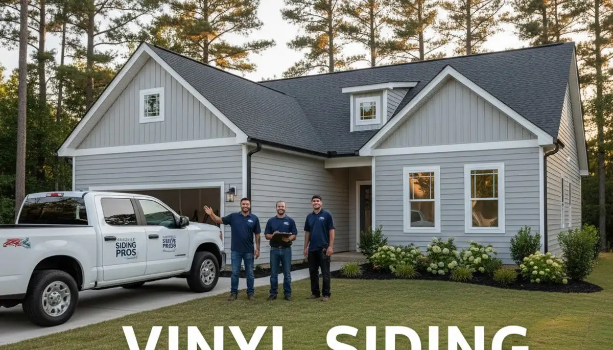 Vinyl siding installation on home exterior in Charlotte NC by local siding experts