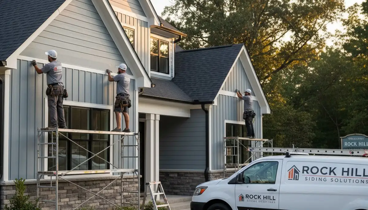 Professional vinyl siding installation on home exterior in Charlotte, NC